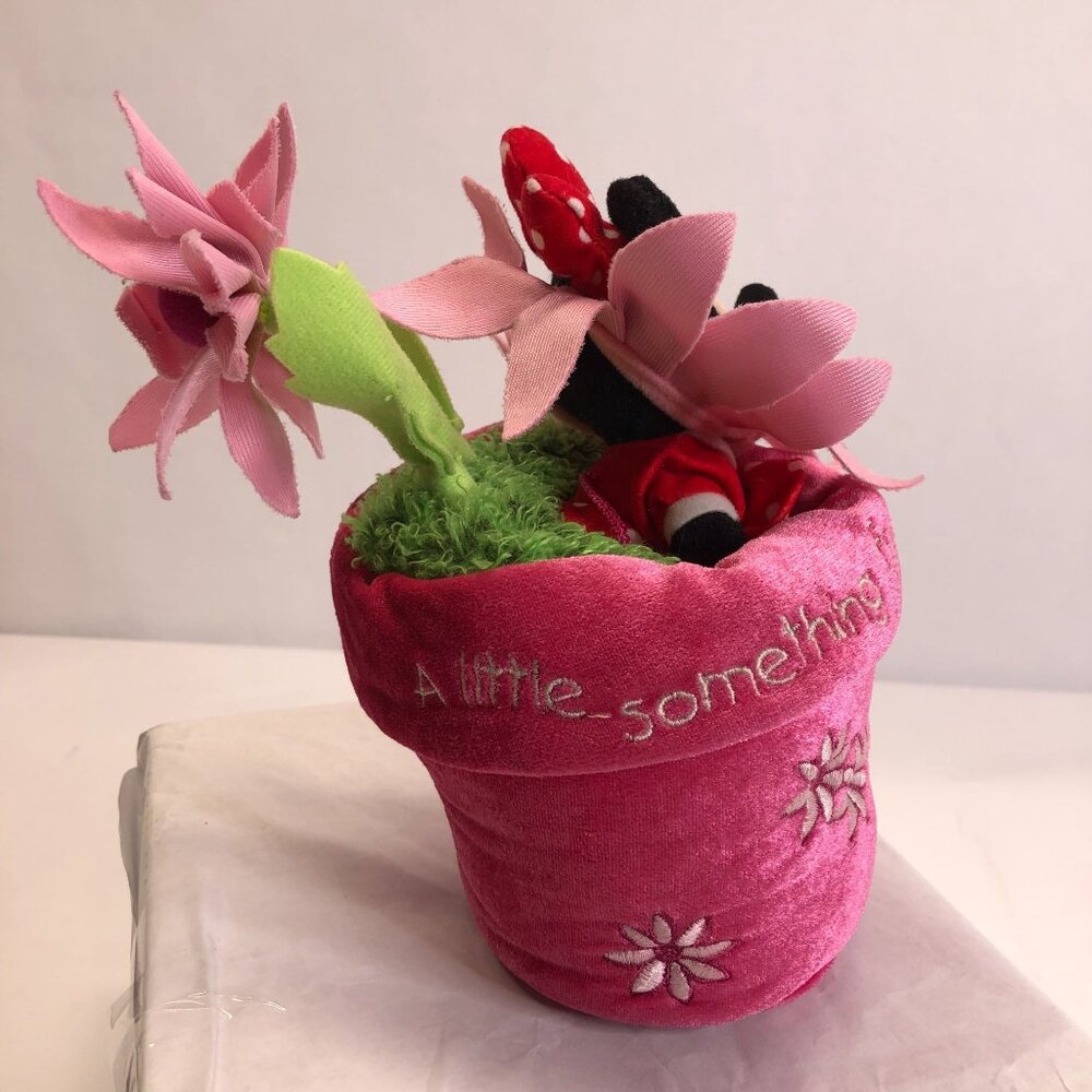 Disney Store Minnie in a Flower Pot Plush Doll 8" "Something from the Heart " - Picture 2 of 10
